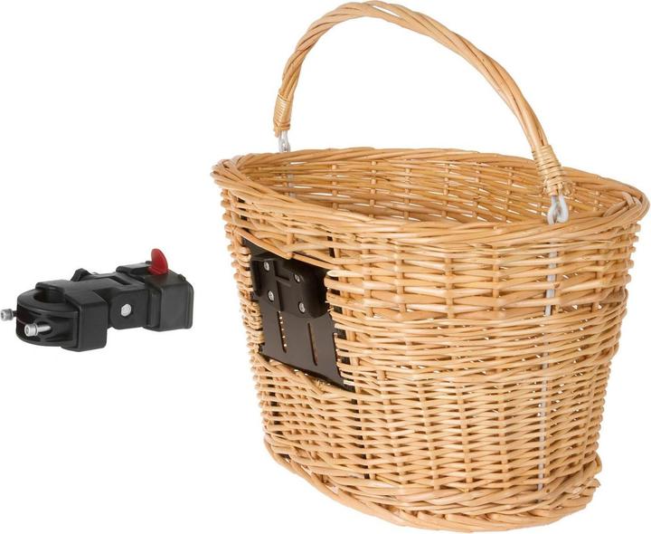 Actual product image OEM M-WAVE wicker handlebar basket