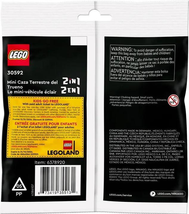 Actual product image LEGO 30592 Mini Thunder Hunter (30592, LEGO Ninjago)