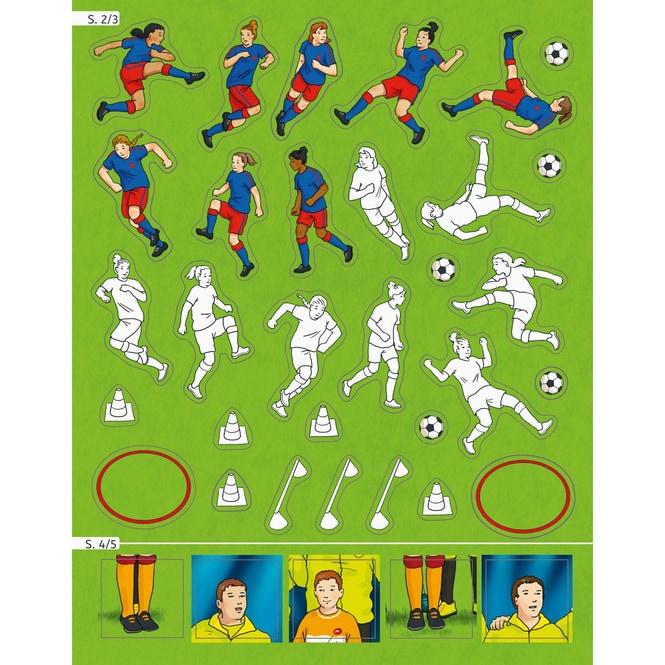 Actual product image Ravensburger Mein Ausmalstickerbuch Fussball - Large book with over 300 stickers, lots of stickers to colour in
