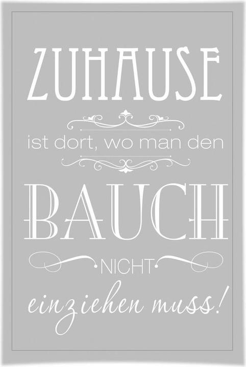 Immagine prodotto Trenddeko La casa è dove non devi tirare dentro lo stomaco (70 x 100 cm)