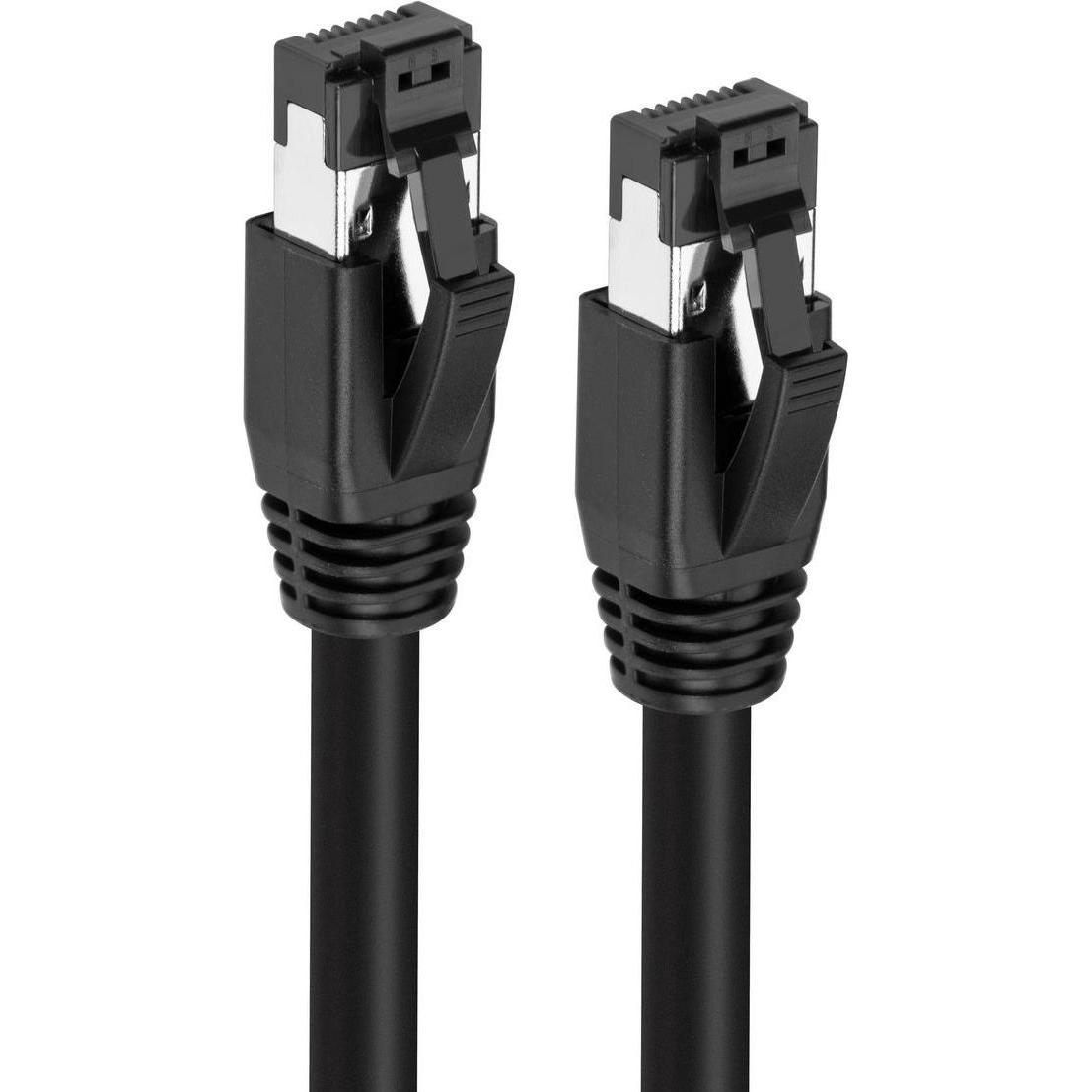 Thumbnail - MicroConnect CAT8.1 S/FTP 0,25m Black LSZH (S/FTP, CAT8.1, 0.25 m), Netzwerkkabel