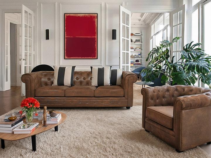 Produktbild Vente-unique Chesterfield (3-Sitzer)