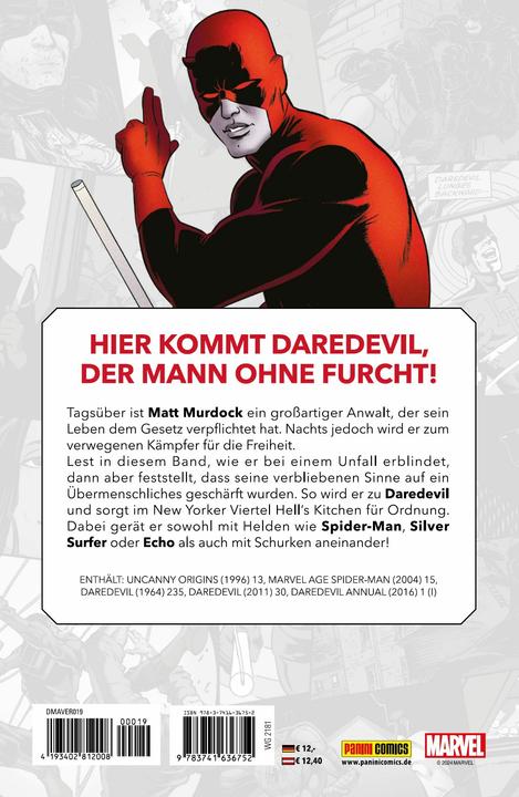 Produktbild Panini Daredevil (Deutsch, Bob Budiansky, Todd DeZago, Vanesa Del Rey, Stan Lee, Chris Samnee, Charles Soule, Mark Waid, Steve Ditko, Danny Fingeroth, M. C. Wyman, Shane Davis, 2024)