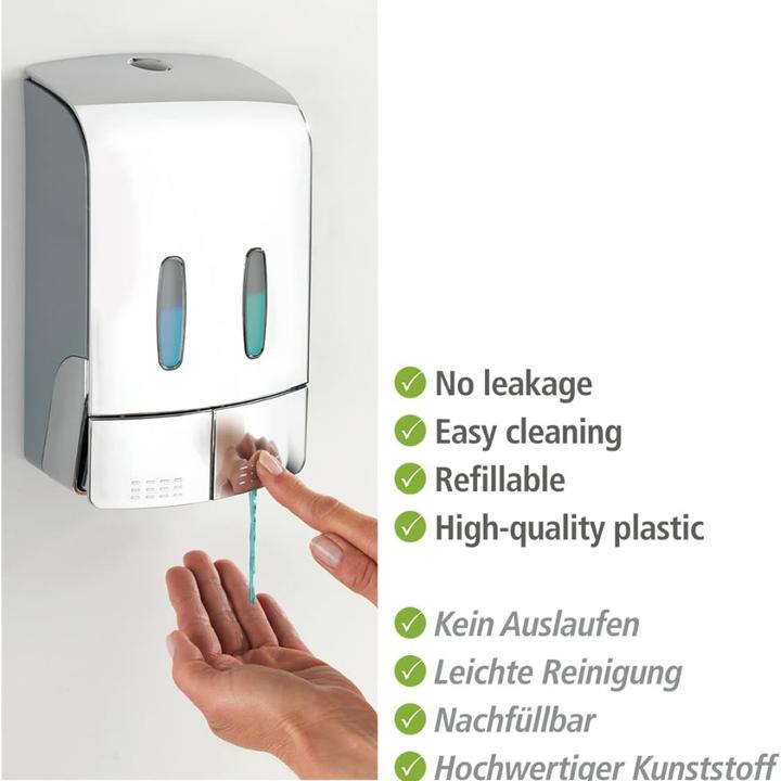Actual product image Wenko 2-chamber desin. Soap dispenser