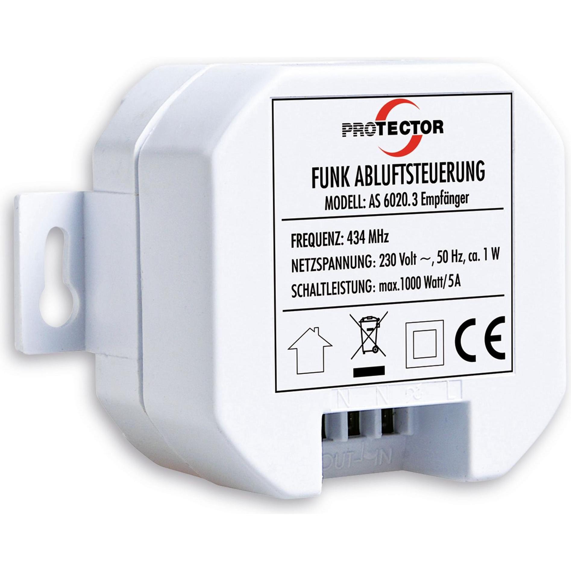M-E, Belüftungssystem, Funk-Abluftsteuerung AS 6020 15012 Einbauvariante mit kabelloser Mini-