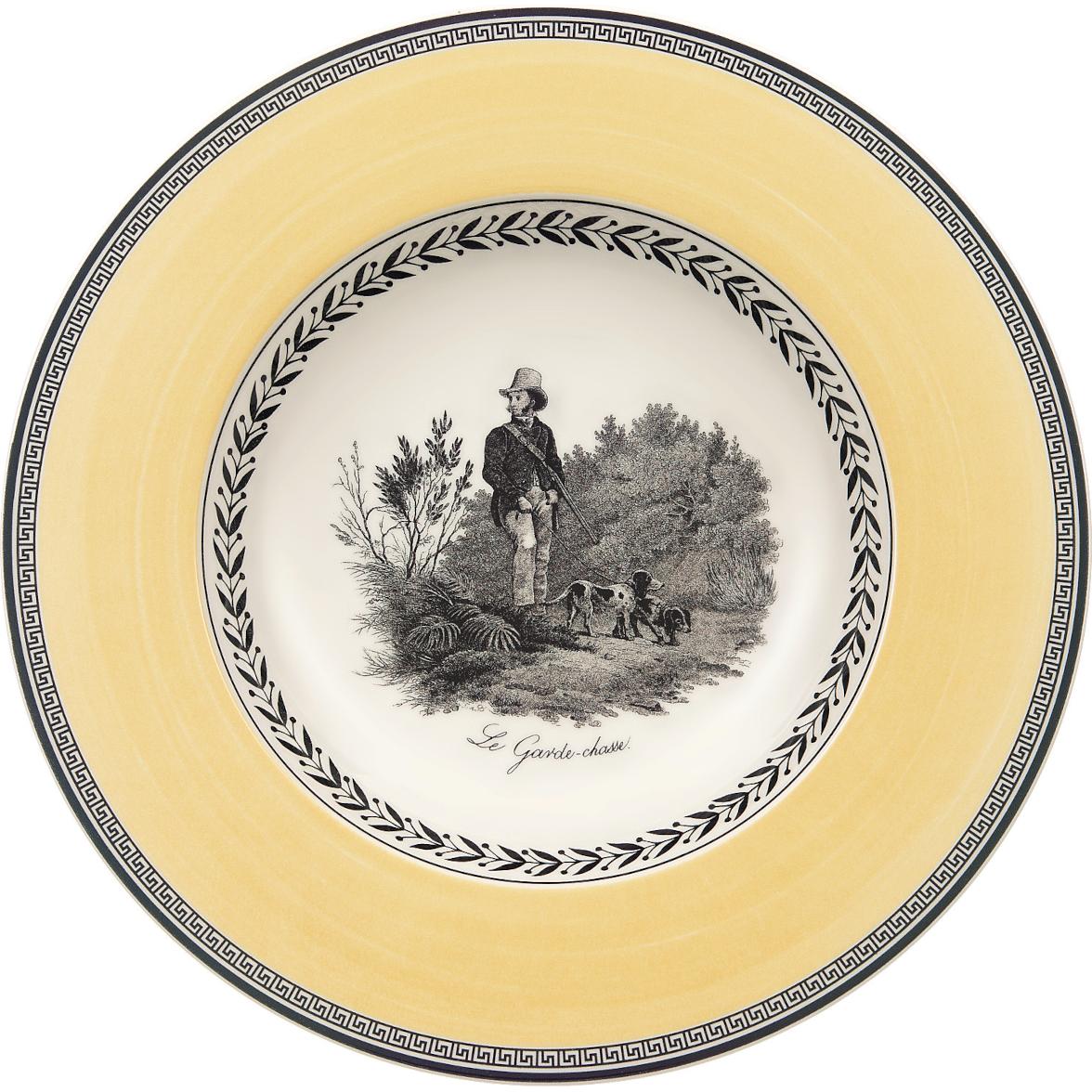 Villeroy & Boch Suppenteller Audun Chasse, Teller, Gelb, Grau