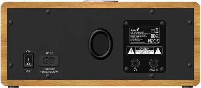 Actual product image Genius SP-HF505BT Bluetooth-Lautsprecher hellbraunes Holz