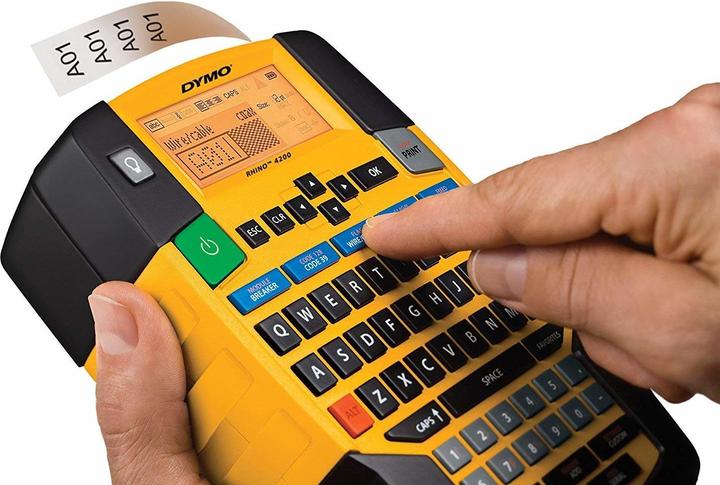 Immagine prodotto Dymo Stampante di etichette Rhino 4200 a trasferimento termico senza fili QWERTY (180 dpi)