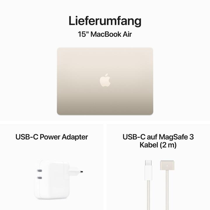 Produktbild Apple MacBook Air – 2024 (15", M3, 16 GB, 256 GB, DE)