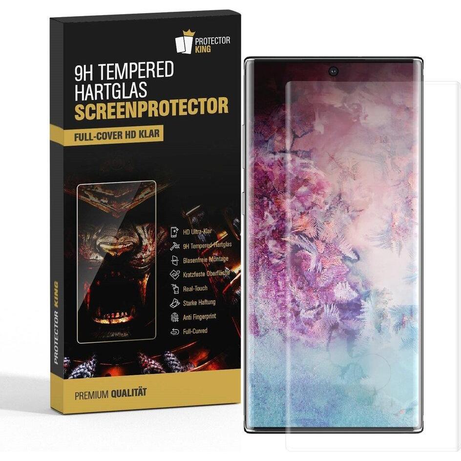 Protectorking 4x echtes Tempered 9H Panzerhartglas 3D KLAR (4 Stück, Samsung Galaxy Note 10 Plus), Smartphone Schutzfoli...