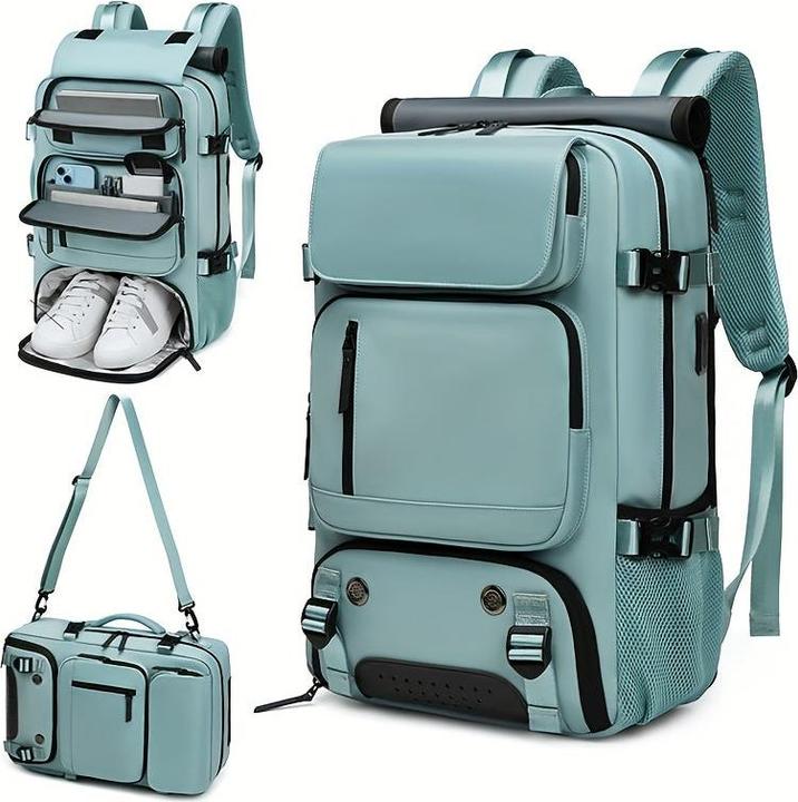 Immagine prodotto Only-Bags.Store Zaino impermeabile per computer portatile da 40,64 cm, zaino da viaggio con borsa per scarpe