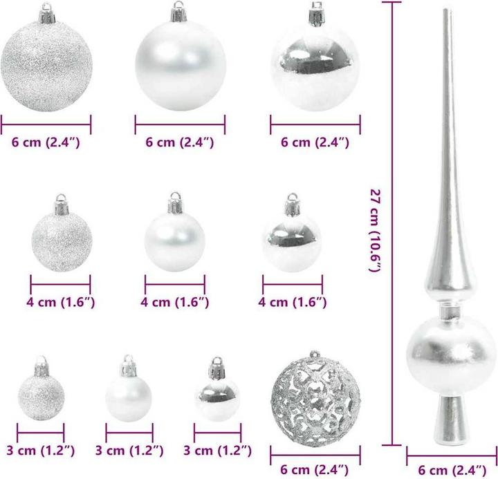 Produktbild vidaXL Weihnachtsornamente (61x)