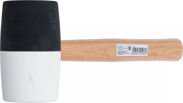 Produktbild BGS Gummihammer | Hickory-Stiel | schwarz-weisser Kopf | Ø 63 mm | 840 g (840 g)