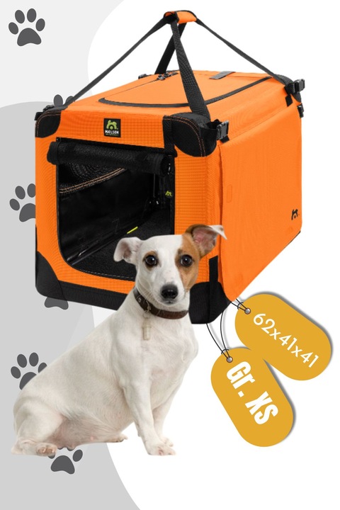 Produktbild Maelson Soft Kennel faltbare Hundebox in 3 Grössen - Neon Orange (Hund, Atmungsaktiv, Waschbar, Faltbar)