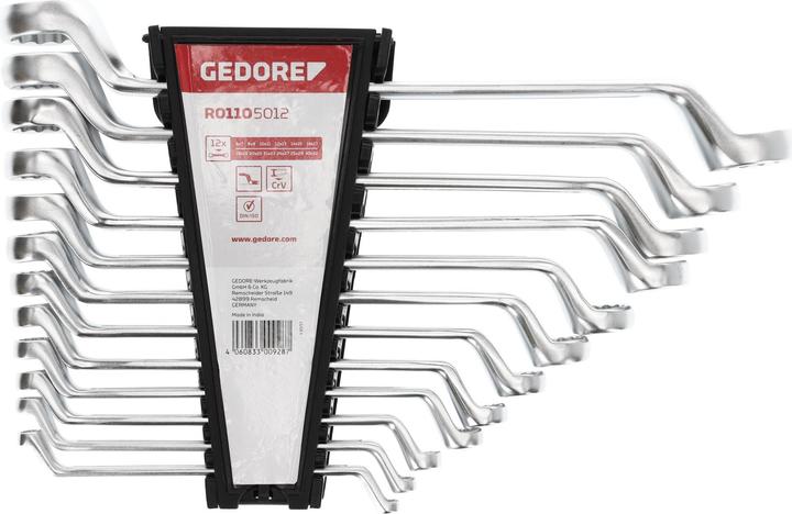 Actual product image Gedore Red red Double ended ring spanner set, 12 pieces, SW 6-32, chrome vanadium steel, silver (10 mm, 11 mm, 12 mm, 13 mm, 14 mm, 15 mm, 16 mm, 17 mm, 18 mm, 19 mm, 20 mm, 21 mm, 22 mm, 23 mm, 24 mm, 25 mm, 26 mm, 27 mm, 28 mm, 29 mm, 30 mm, 31 mm, 32 mm, 6 mm, 7 mm, 8 mm, 9 mm)