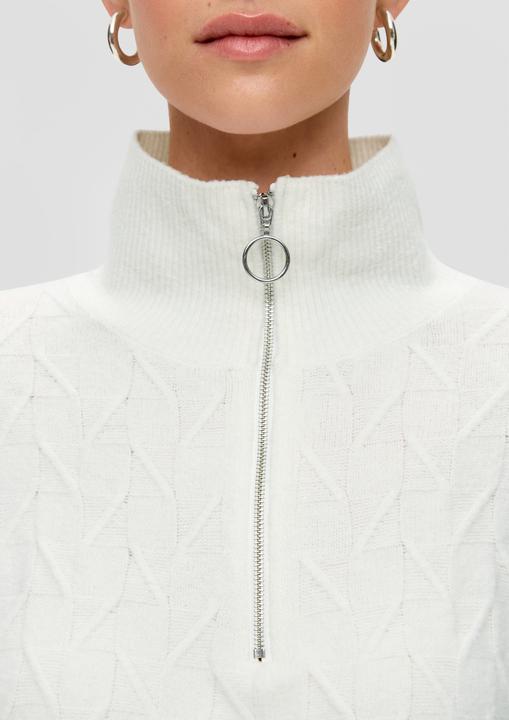 Image du produit s.Oliver Strickpullover Langer Troyer mit Strickmuster (L)