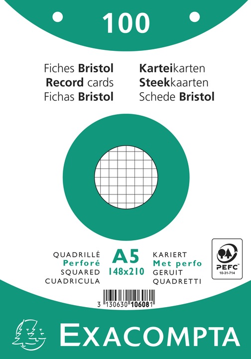 Actual product image Exacompta Index cards (A4, 100 x)