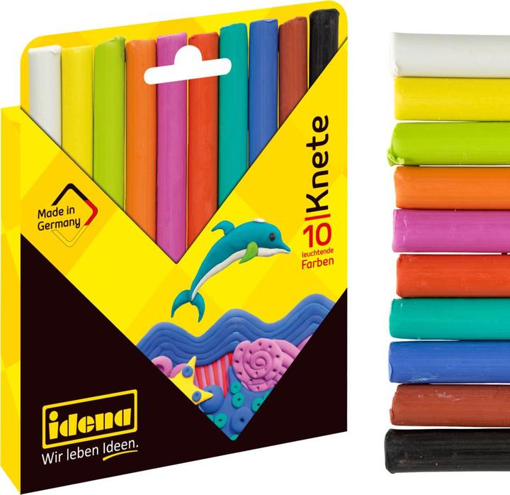 Produktbild Idena Knete 10 Stangen Farben sortiert