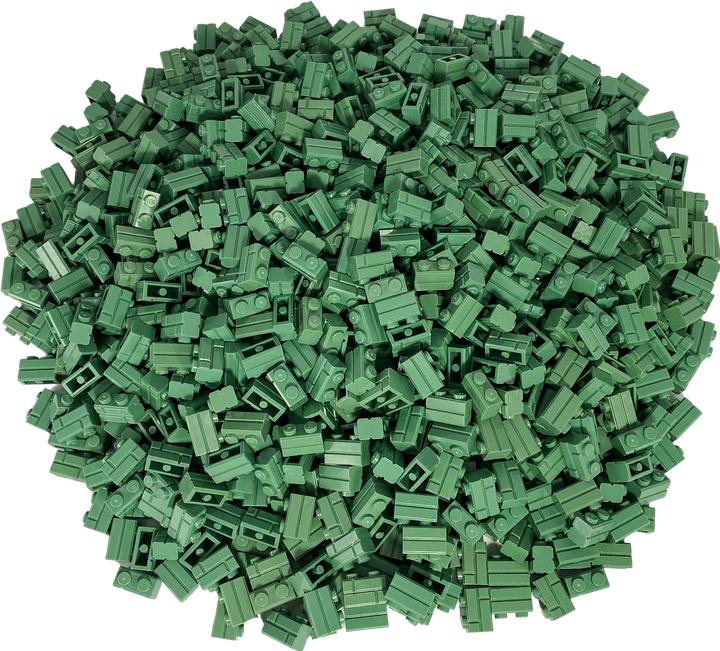 Image du produit LEGO 1x2 Briques Vert Sable - 50 pièces - Briques Vert Sable 98283 (98283, Accessoires LEGO)
