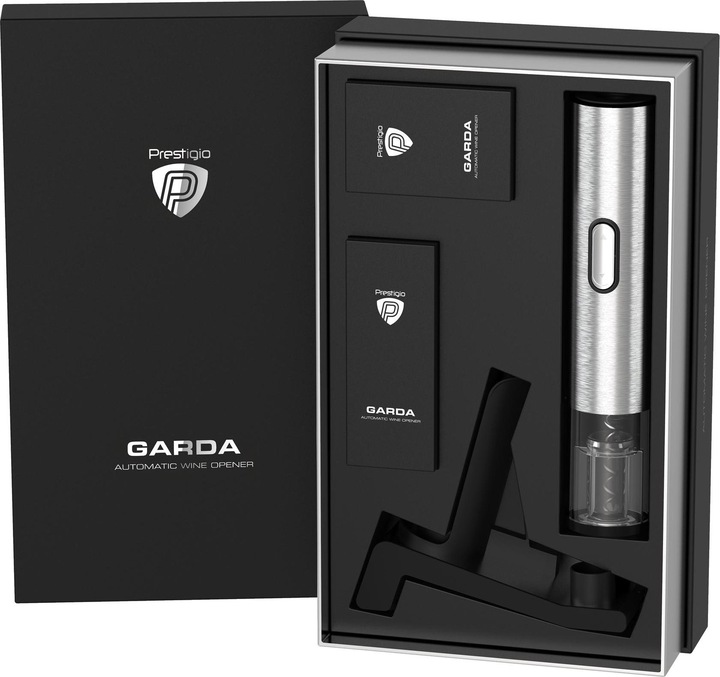 Produktbild Prestigio Bolsena elektrisches Weinöffner-Set matt black retail (Elektrischer Korkenzieher)