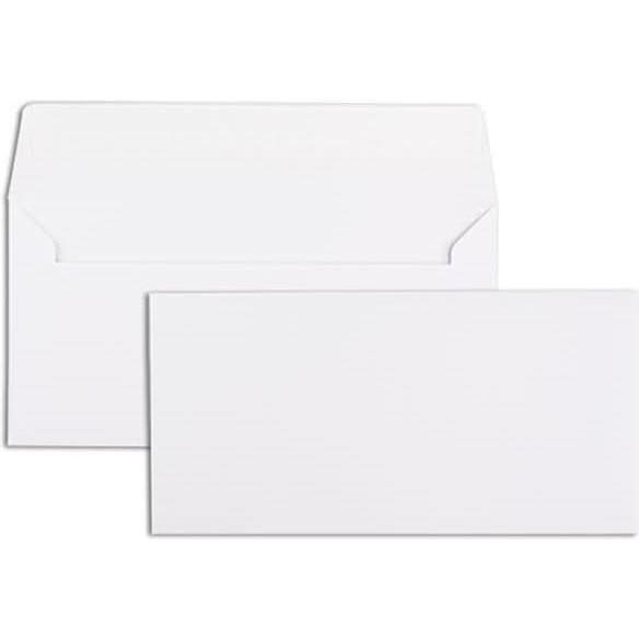 Blanke, Briefumschlag, Briefumschläge DINlang 120g/qm haftklebend VE=500 Stück weiss (110 x 220 mm, 500 x)