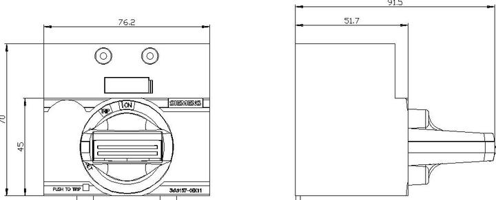 Produktbild Siemens Front mounted rotary operator IEC