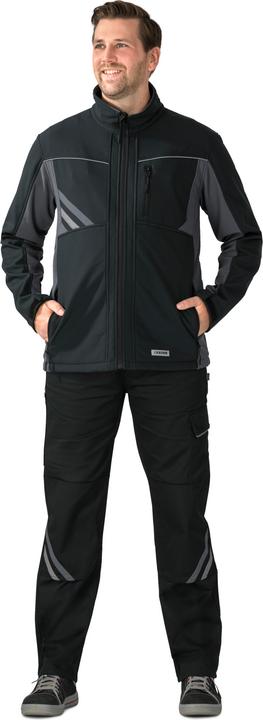 Actual product image Planam Highline softshell jacket black/slate/zinc M (M)