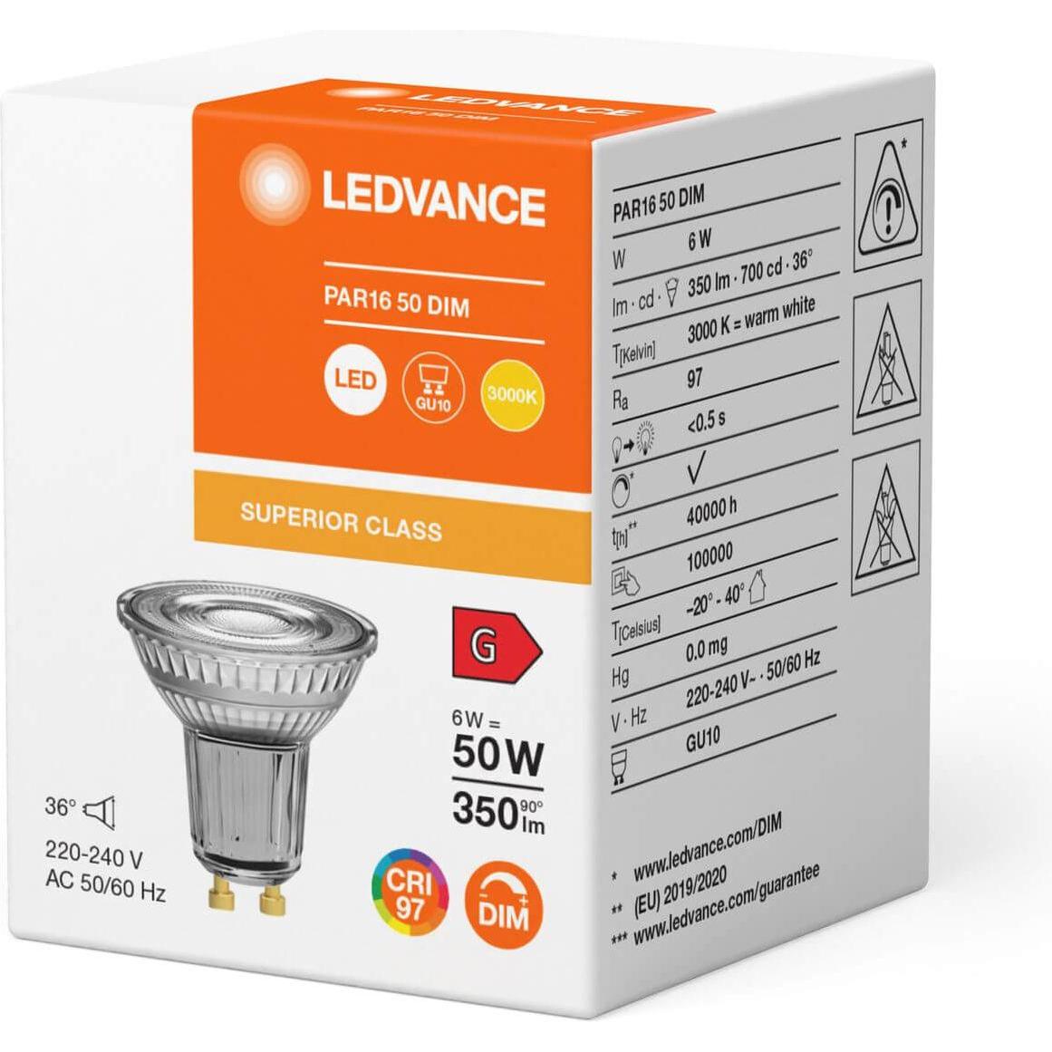Thumbnail - Ledvance, Leuchtmittel, LED-Reflektorlampe (GU10, 6 W, 350 lm, 1 x, G)