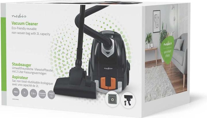 Actual product image Nedis Staubsauger mit Beutel | Mit Beutel | 700 W | Staubkapazität: 2.0 l | Kombi-Bürste | Aktionsra