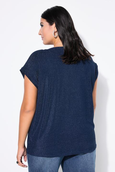 Produktbild Studio Untold Top, Glitzer-Jersey, V-Ausschnitt (56)
