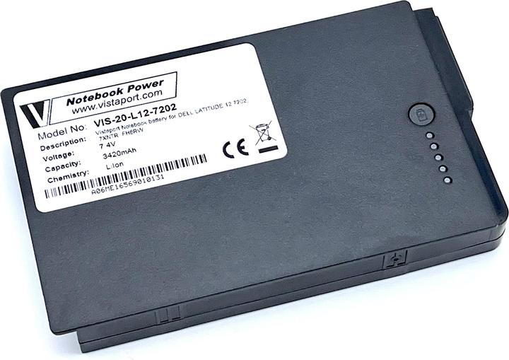 Immagine prodotto Vistaport Batteria per DELL Latitude 12 7202 (2 cubicoli, 3420 mAh)