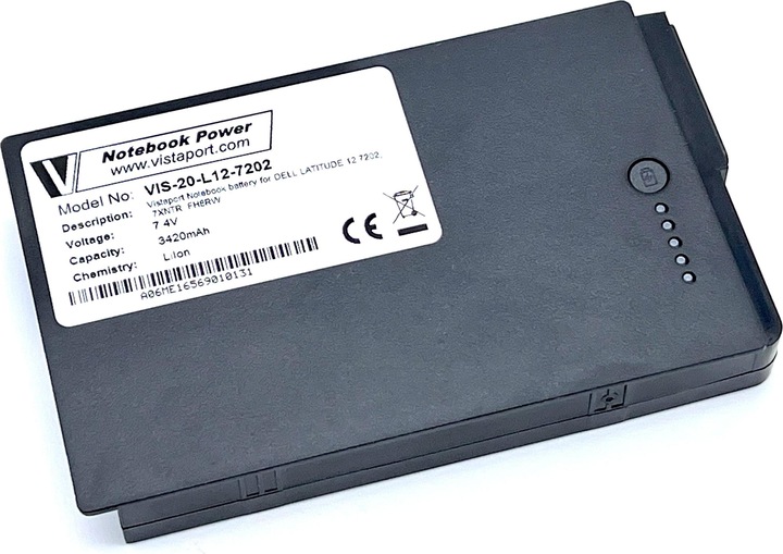 Produktbild Vistaport Akku für DELL Latitude 12 7202 (2 Zellen, 3420 mAh)