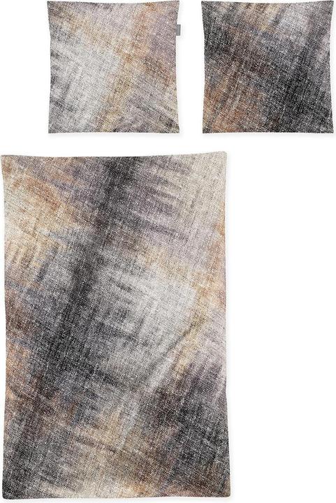 Actual product image Irisette Fluffy cotton bed linen sable grey 8550 (Bedding set, 135x200 cm + 80x80 cm)