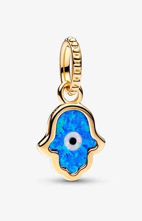 Actual product image Pandora Schillernde Blaue Hand der Fatima Charm (Metal yellow gold-plated)