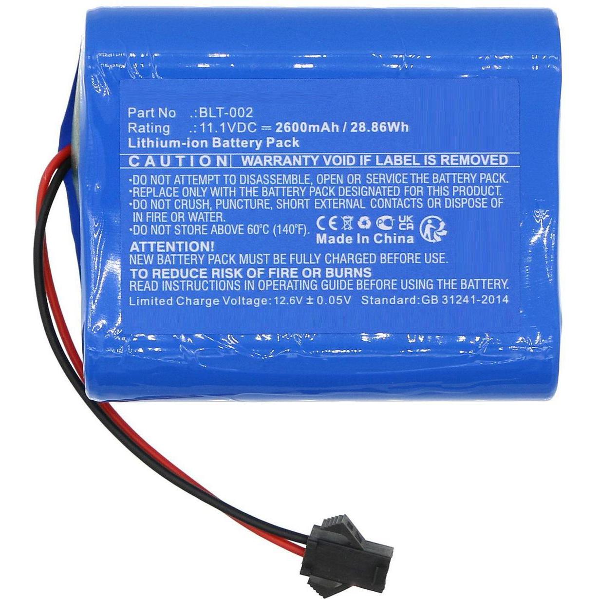 CoreParts Battery 11.1V 2600mAh 28.86Wh (1 Zellen, 2600 mAh), Notebook Akku, Blau