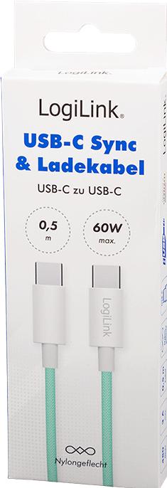 Image du produit LogiLink USB C – USB C (0.50 m, USB 2.0, 60 W)