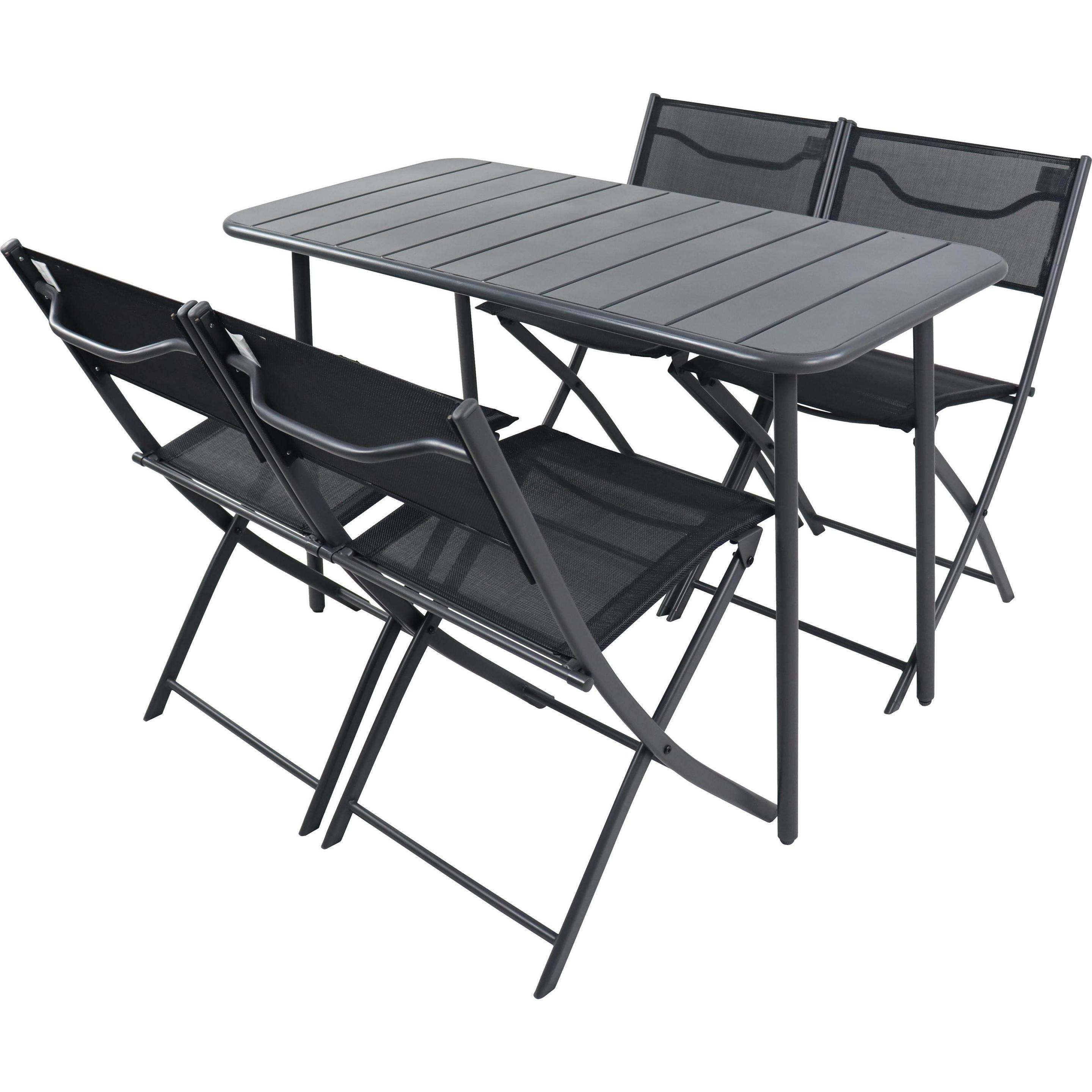 Thumbnail - VCM, Gartentisch + Balkontisch, 5 tlg. Bistroset Balkonset Garten Sumila (45 cm)
