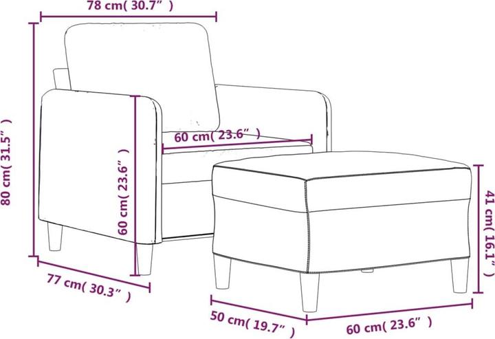 Immagine prodotto VidaXL Poltrona con sgabello Poltrona relax Poltrona TV Poltrona imbottita in tessuto nero
