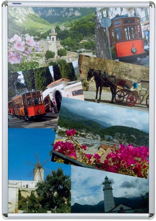 Immagine prodotto Franken Cornice per poster DIN A1, profilo 25 mm cornice a scatto in alluminio anodizzato argento, angoli (A1)