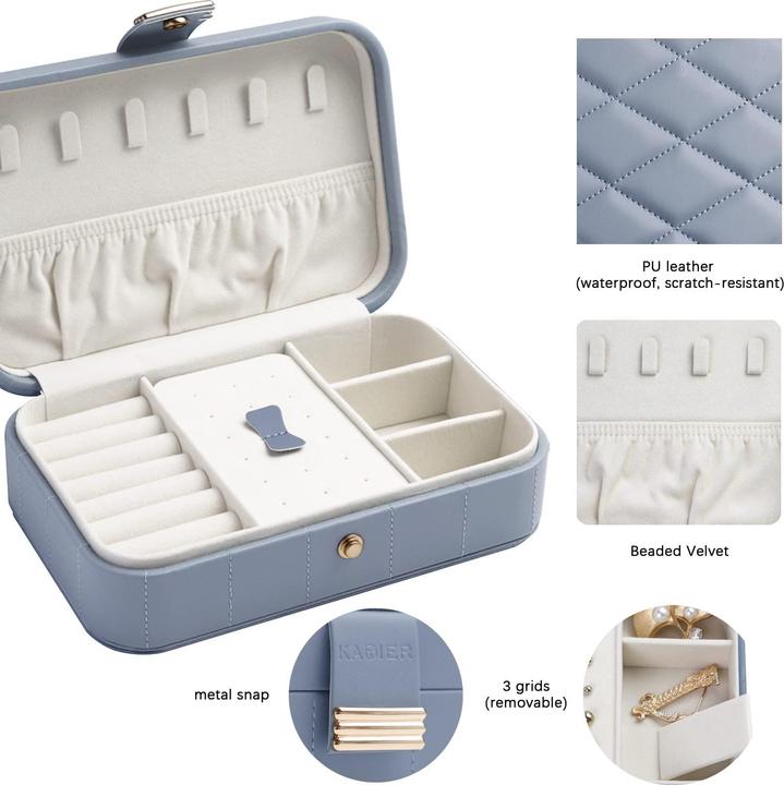 Produktbild Only-Bags.Store Reiseschmuckkästchen, Schmuckaufbewahrung für Ohrringe, Ring, Halskette