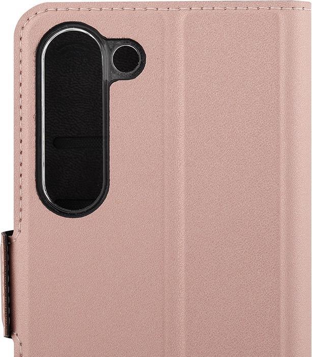 Actual product image Wave BookCase -suojakotelo, Samsung Galaxy S23, ruusukulta (Samsung Galaxy A23 5G)
