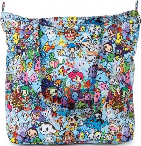 False JuJuBe x Tokidoki Be Light Plus Shoppingtasche mit Wickelunterlage, Sea Amo 2.0