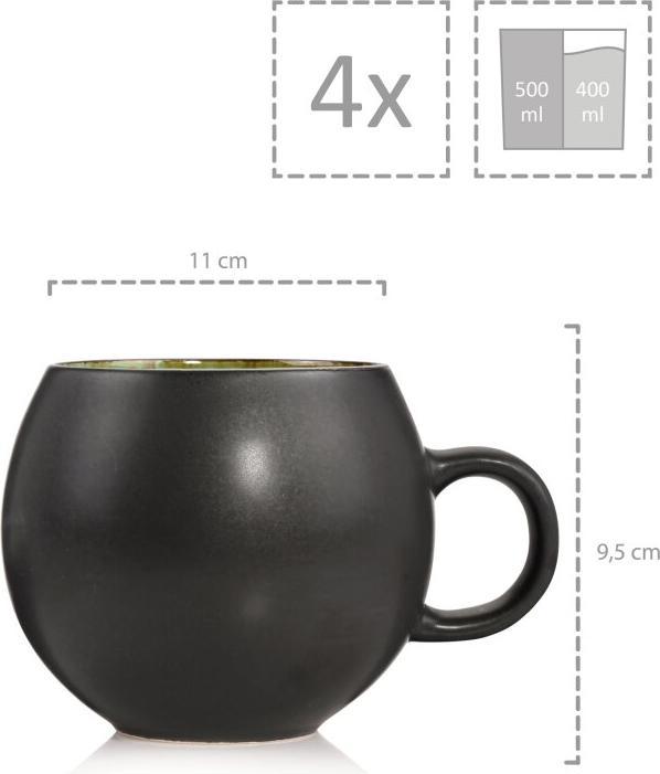 Actual product image Sänger Geschirr Cappuccino cups set Palm Beach (500 ml, 4 x)