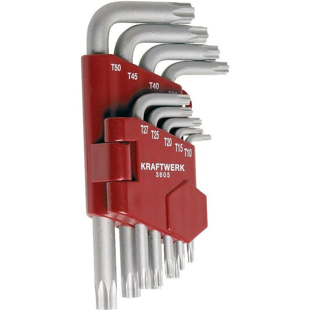 Kraftwerk, Sechskantschlüssel, 9-t. TX-Stiftschlüsselsatz