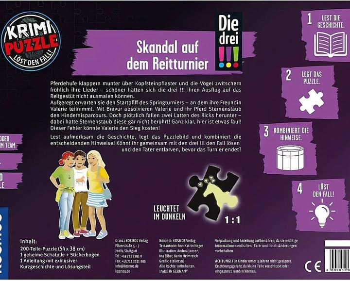 Actual product image Kosmos The three!!!- Scandal at the horse show (200 pieces)