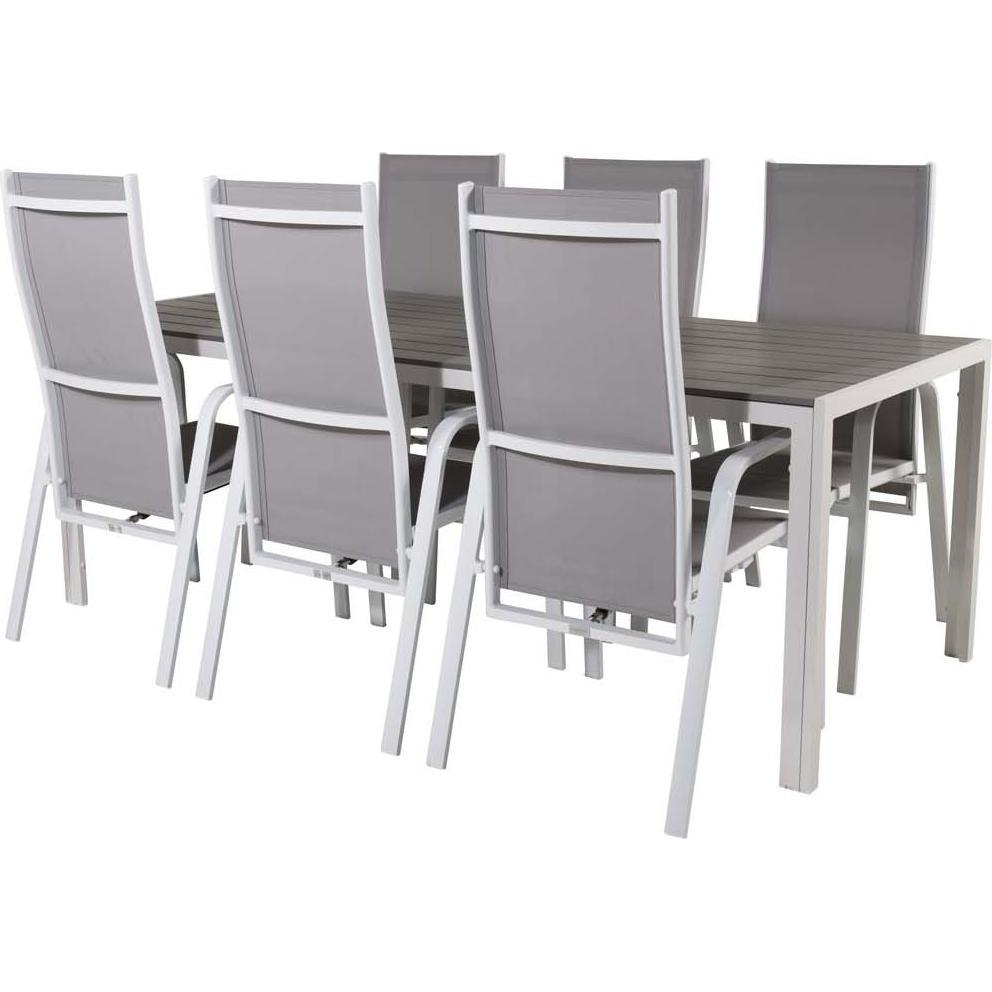 Ebuy24, Gartentisch + Balkontisch, Gartenset Break 7-teilig (205 cm)