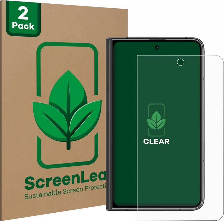 Produktbild ScreenLeaf Schutzfolie nachhaltiger Displayschutz Displayschutzfolie Folie Klar Transparent (2 Stück, Google Pixel Fold)