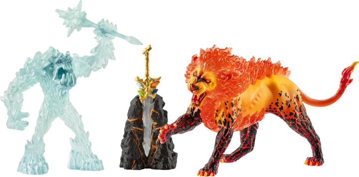 Produktbild Schleich Kampf um die Superwaffe - Frostmonster vs. Feuerlöwe