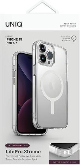 Produktbild Uniq etui LifePro Xtreme iPhone 15 Pro Max 6.7" Magclick Charging przeźroczysty/frost clear (Apple iPhone 15 Pro Max)