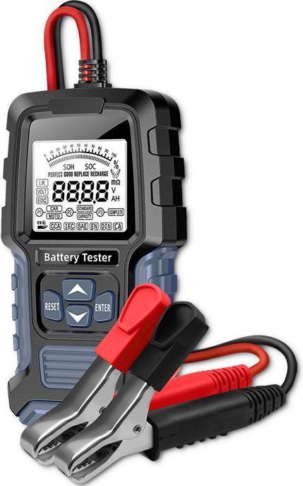 Qoltec Digitaler Batterietester mit LCD-Display | 12V | 24V | 3Ah-400Ah
